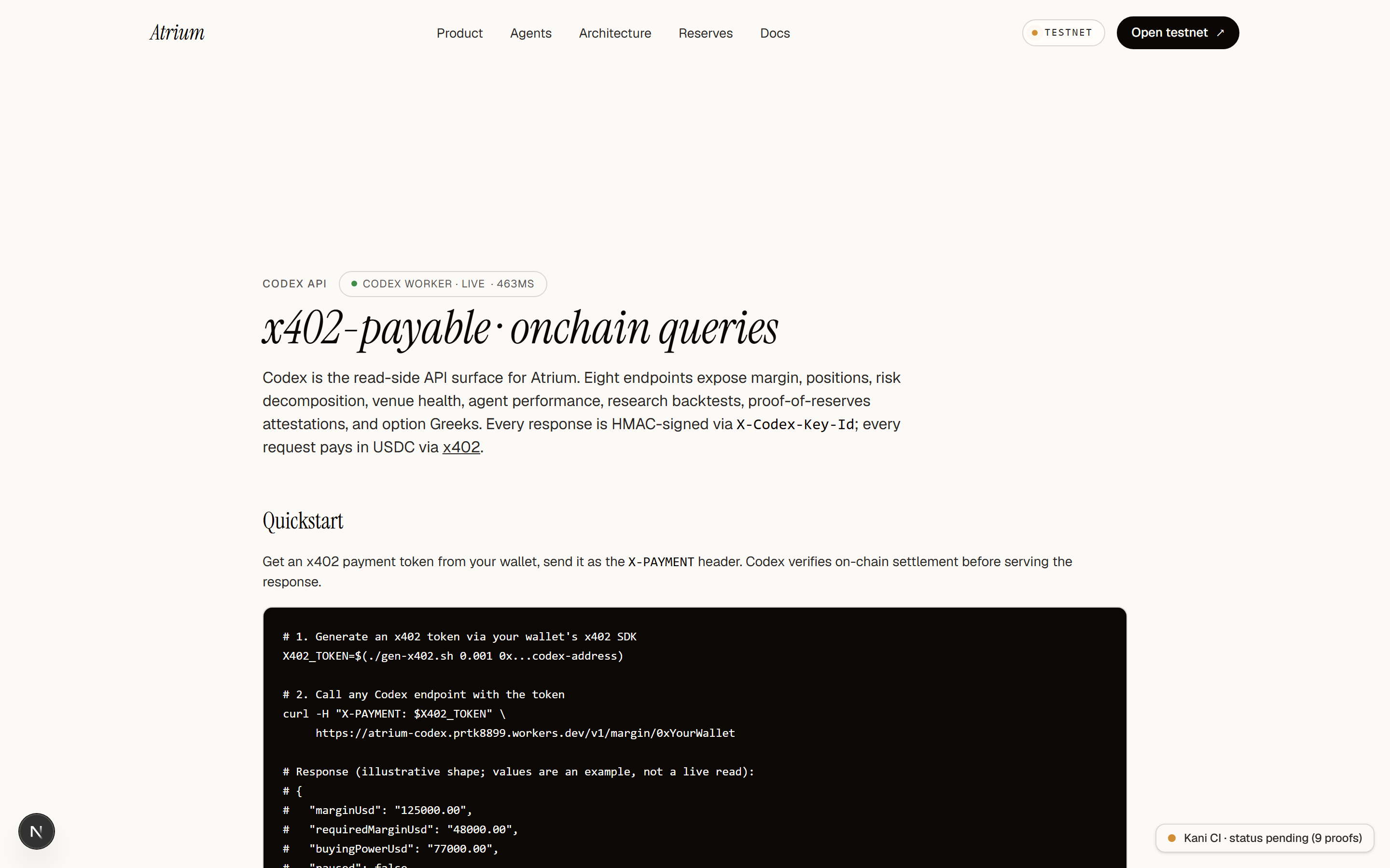 x402 try-it console
